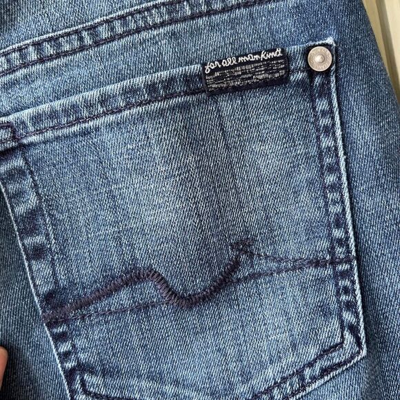 7 For All Mankind Low Rise Bootcut Jeans – Size 28 – Medium Wash NWOT - Picture 3 of 6